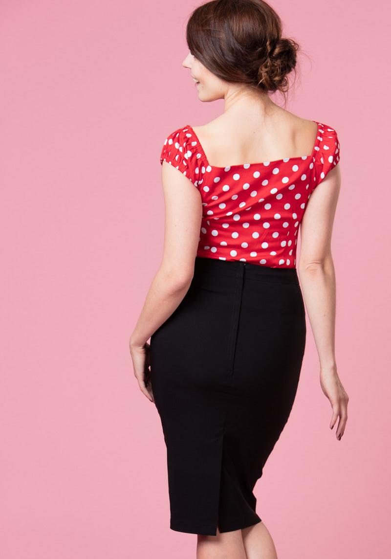 Polly Black Pencil Skirt Kynähame-Collectif-Miss Windy Shop